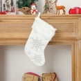 thumbnail image 2 of Christmas Socks Pocket Hanging Xmas Tree Ornament 2021 With Snowflake Embroidery Pattern New Year 1PC Kids Candy Bag, 2 of 6