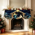 thumbnail image 4 of Quilted Nativity Scene Christmas Mantel Scarf, 78.7 x 19.7 Inch Polyester Holiday Fireplace Decor, Christmas Indoor Home Decor, 4 of 8