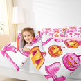 thumbnail image 3 of Manfei Coquette Pink Pumpkin Print Full Size Bedding Sets for Women, Bow Halloween Pumpkin Lantern Full Size Bed in a Bag, Pink Reversible, 7pcs, 3 of 7