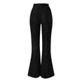 thumbnail image 5 of Sparkly Sequin Flared Pants for Women Y2k Slim Fit Elastic Waist Wide Leg Shiny Sequins Pants Rave Outfits Clubwear, 5 of 6