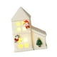 thumbnail image 5 of Casa de pueblo navideña de cerámica con luces LED cálidas, miniatura coleccionable para la entrada de un centro comercial. Estilo B, 5 of 8
