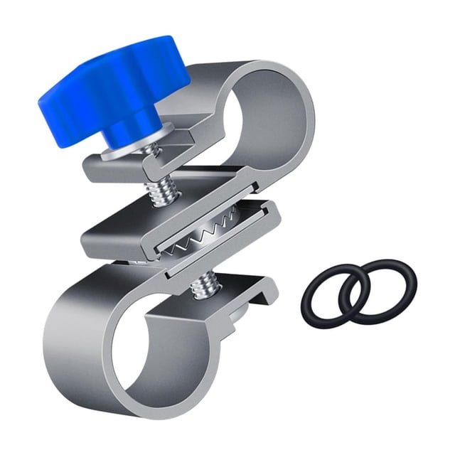 Toystoory Soporte de montaje de paraguas de aleación de aluminio para silla de pesca antideslizante y ajustable de 360 grados de ancho Pescar Plata 78x35mm Tipo 2
