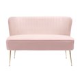 thumbnail image 2 of Costaelm Alaia 46" Wide Upholstered Velvet Love Seat Sofa, Pink, 2 of 10