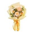 thumbnail image 3 of Ramo de flores de tulipán de ganchillo perfecl decoración hogar ramo tejido a mano para regalos Día de la madre cumpleaños en casa Día de San amarillo, 3 of 8