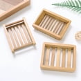 thumbnail image 4 of Soap Dish Container Moisture-proof Handmade Hardness Bamboo Storage Tray Practical Multifunctional Draining Box for Products New product 7, 4 of 9