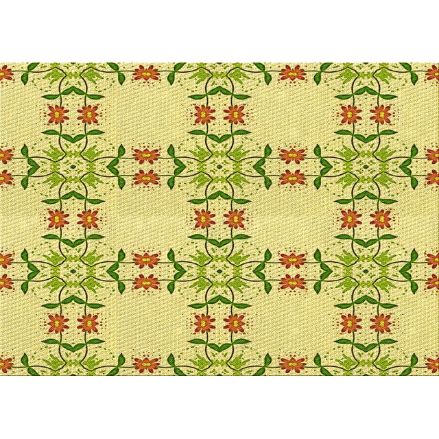 Ahgly Company Machine Washable Indoor Rectangle Transitional Dark Golden Rod Brown Area Rugs, 2' x 5'
