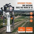 thumbnail image 2 of Gas T-Post Driver 1000W, 37.77cc 4-Stroke w/ 3 Heads for Farm Fence Piling, 2 of 6