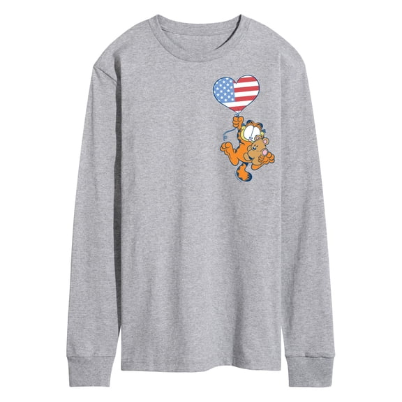 Garfield - Garfield Flag - Men's Long Sleeve Graphic T-Shirt