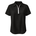 thumbnail image 4 of QGJZVUNL Women'S Short Sleeve Zip Up Tennis Top Casual Summer Business Tops Activewear Athletic Clothing Size 5XL, 4 of 7