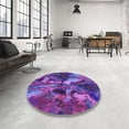 thumbnail image 4 of Ahgly Company Machine Washable Indoor Rectangle Transitional Medium Slate Blue Area Rugs, 3' x 5', 4 of 7