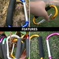 thumbnail image 2 of Milisten 1Pc Carabiner Clip Aluminium Alloy D-Ring Spring Keychain Hook Accessory, 2 of 6