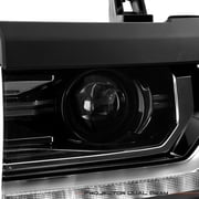 AKKON - Fits 2016 2017 2018 Chevy Silverado 1500 2019 1500LD [HID/Xenon Type] Projector Black Headlights Pair Driver+Passenger
