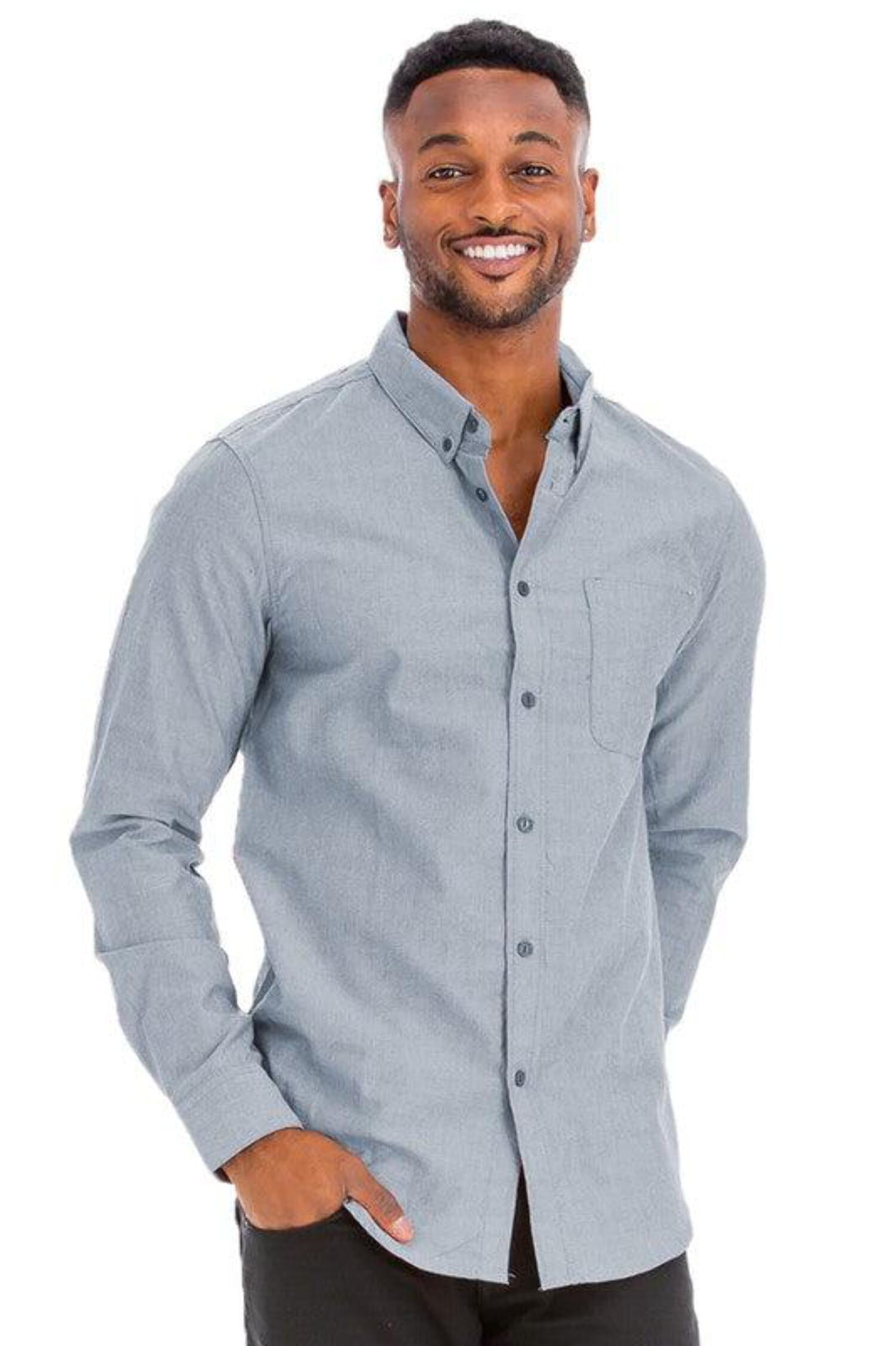 Mens Pastel Casual Long Sleeve Shirts - Walmart.com