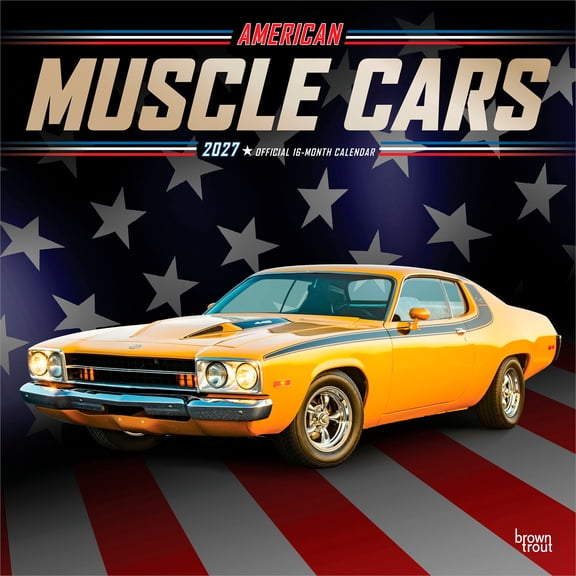 American Muscle Cars OFFICIAL 2027 12x24" (Hanging) Calendar | Foil Stamped Cover