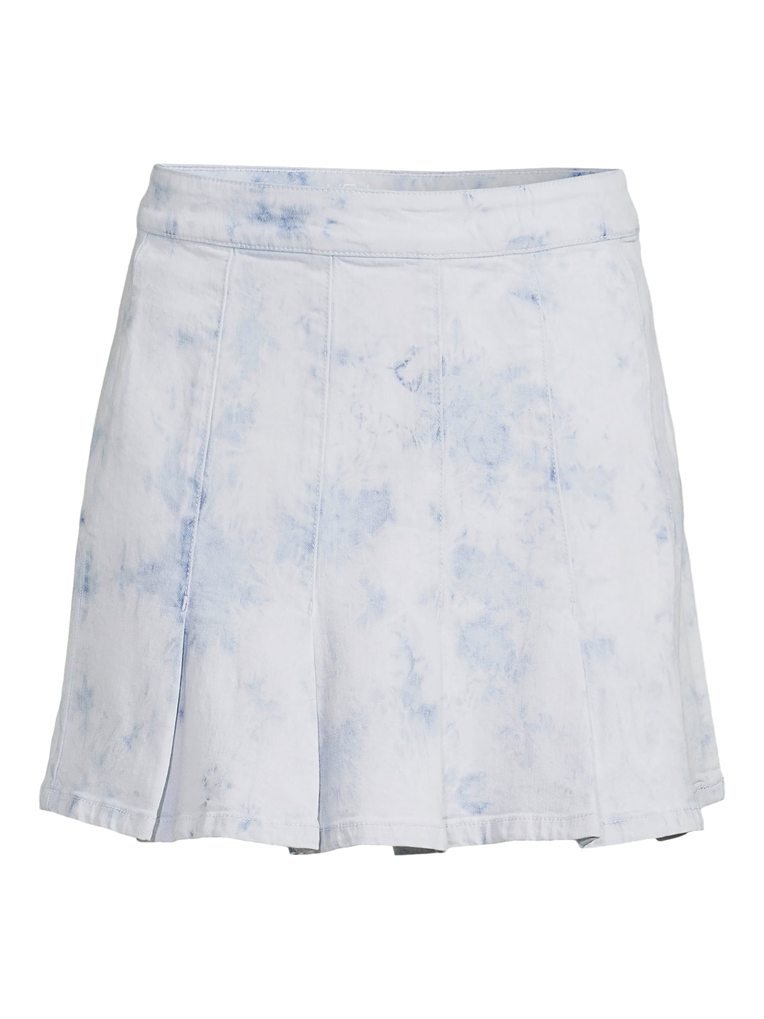 No Boundaries Juniors' Denim Pleated Skirt