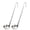 Silver  4oz, variant on [2 Pack] 6 Oz Stainless Steel Soup Ladle - One-Piece Sauce Spatula with Hook Handles, Commercial Grade Serving Spoon, Kitchen Tool for Restaurant or Home Cooking, Mirror Finish, 14.25" Long