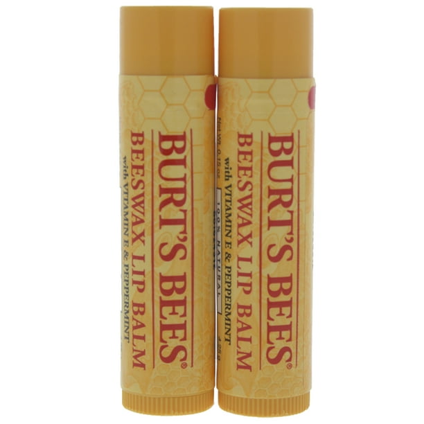 Baume à Lèvres Beeswax Twin Pack par Burts Bees pour Unisexe - 2 x 0.15 oz Baume à Lèvres