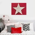 thumbnail image 5 of Orinice Flag Star Red Fine Art Aesthetic Poster & Print Wall Painting for Home Office Decor, Ready to Hang Canvas Living Room Bedroom Wall Art 20x16in, 5 of 6
