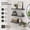 D. Grey - Industrial Edge Style, variant on White Floating Wall Shelves Set of 3, Rustic Wood Shelves with Metal Brackets for Bathroom Kitchen Bedroom Living Room Storage and Decor