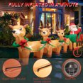 thumbnail image 4 of 12ft Christmas Inflatable Santa Claus on Sleigh with 3 Reindeer and Gift Boxes, 9 LED Lights Built-in Blow up Xmas Inflatables Decoration for Outdoor Garden Lawn Yard, 4 of 7