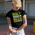 thumbnail image 2 of Golf and Beer, That's Why I'm Here, Golf Player, Golfing or Golfer Themed Merch Gift, Navy Blue T-Shirt, Small, 2 of 5