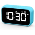 thumbnail image 2 of Reloj despertador digital LED con función de repetición, 2 alarmas, 12/24 horas EE. UU., 2 of 5