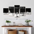 thumbnail image 2 of Elephant Stock Washington Dc Skyline Bw Wall Art - Horizontal Multi Panel Canvas - Living Room Wall Decor - City Multi Panel - Black And Gray Decor - 36" x 15", 2 of 4
