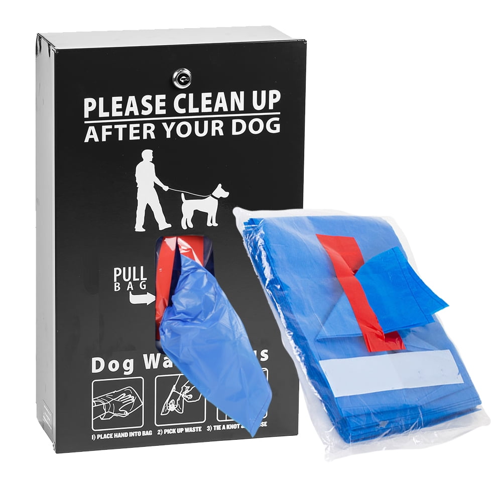 Mini Dog Waste Station / Tissue-Style Bag System (Black)