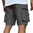 thumbnail image 4 of JoveMarine Men's Casual Cargo Shorts, American Style 5-Pocket Design, Versatile Work Shorts for Daily Outdoor and Hiking Dark Gray XL, 4 of 4