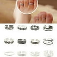 thumbnail image 3 of 12PCs/set Women Fashion Simple Toe Ring Adjustable Foot Beach Jewelry D3S0, 3 of 9