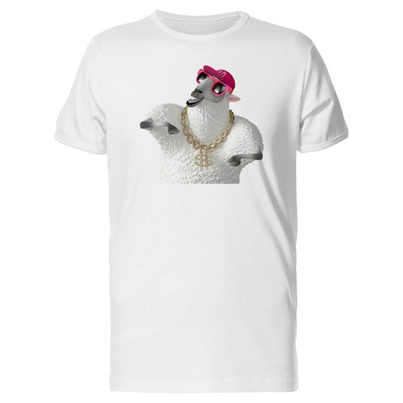 Cool Classy Rap White Sheep Tee Men's -Image by Shutterstock
