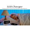 thumbnail image 4 of ZAPALA expert Radio despertador para dormitorio, 2 alarmas Pantalla LED grande Enchufe Radio reloj FM digital básico simple con puerto de carga USB, volumen ajustable, regulable, repetición para niños, 4 of 5