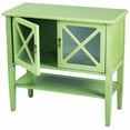 thumbnail image 2 of 32" X 14" X 30" Apple Green MDF  Wood  Clear Glass Console Cabinet with  Doors and a Shelf, 2 of 2