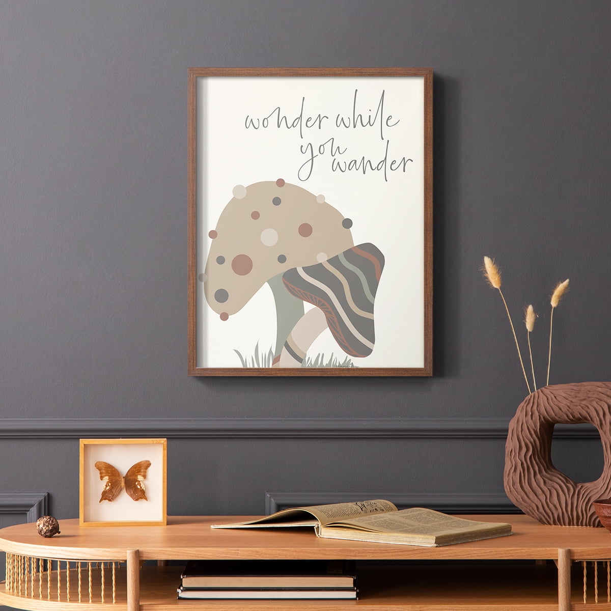 Wonder While you Wander Framed Print - Solid Wood in Single Picture Frame Solid Wood 2 Framed Print