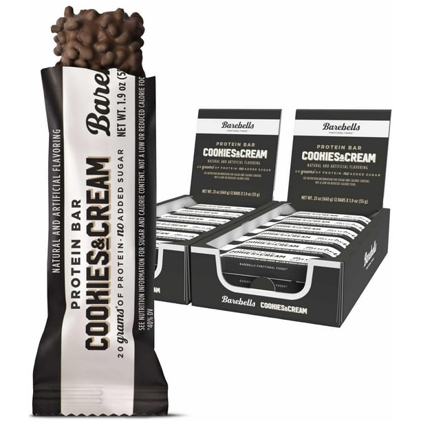 Barebells High Protein 20g Bars Cookies and Cream, 24 Bars, 2 Pack