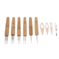 thumbnail image 4 of Dreadlock Crochet Needle, Different Shapes Add Details Dreadlocks Tool Set Bamboo Handle Highlight Hairstyle  For Hair Styling Rose Gold, 4 of 8