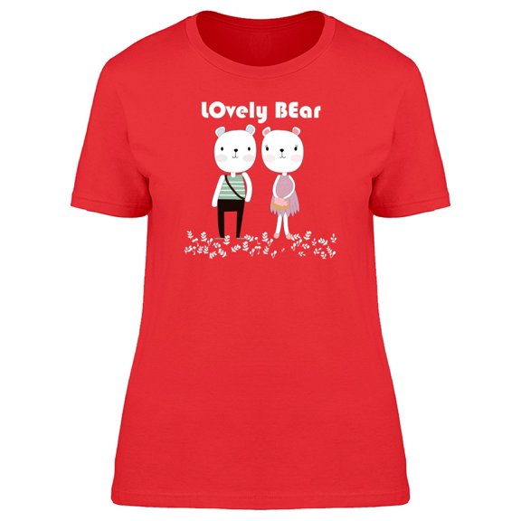 Lovely Bear Doodles T-Shirt Women -Image by Shutterstock, Female XX-Large