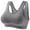 Gray, variant on Women Large Size Bras,Sports Bras For Women Wireless Bra Fixed Cup Sports Bra Shockproof Push Up Yoga Bra Camisole With Built In Bra For Fitness