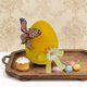 thumbnail image 1 of Huevos De Espuma 1 huevo de Pascua de espuma flocada amarilla, 15,24 x 10,16 cm, ideal para decorar ventanas, fiestas y el hogar. Rkxzt, 1 of 9