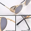 thumbnail image 5 of Vintage Steampunk Sunglasses Men Round Glasses Steam Punk Metal Sunglasses For Women UV400, 5 of 6