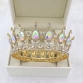 thumbnail image 4 of Nvzi Tiara de boda para novia, diadema de princesa, corona de novia, joyería para el cabello con diamantes de imitación de cristal,graduación, boda, fiesta de disfraces (H), 4 of 4