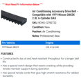 thumbnail image 2 of Air Conditioning Accessory Drive Belt - Compatible with 1979 Nissan 280ZX 2.8L 6-Cylinder GAS, 2 of 2