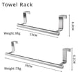 thumbnail image 2 of Towel Bar Hanging Holder Door Punching Free Storage Rack Kitchen Cabinet Towel Rag Rack Kitchen Bla, 2 of 5