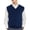 Navy Blue, variant on Hevirgo Sleeveless Loose Warm Sweater Vest Men Solid Color V-neck Pullover Waistcoat for Daily Wear