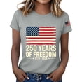 thumbnail image 2 of Only Moment Celebration Graphic Tee Crew Neck Short Sleeve Patriotic Graphic Tee 4th of July Independence Day Shirt Casual Short Sleeve Tops Grey,XL, 2 of 6