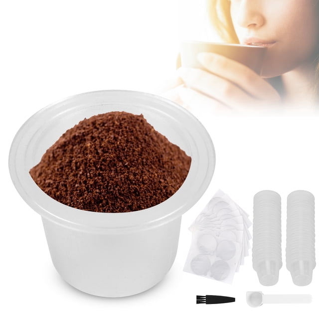 NESPRSSO Coffee Kit with Disposable Shells, Convenient and Reusable Coffee Pod Filter Cup for Machines
