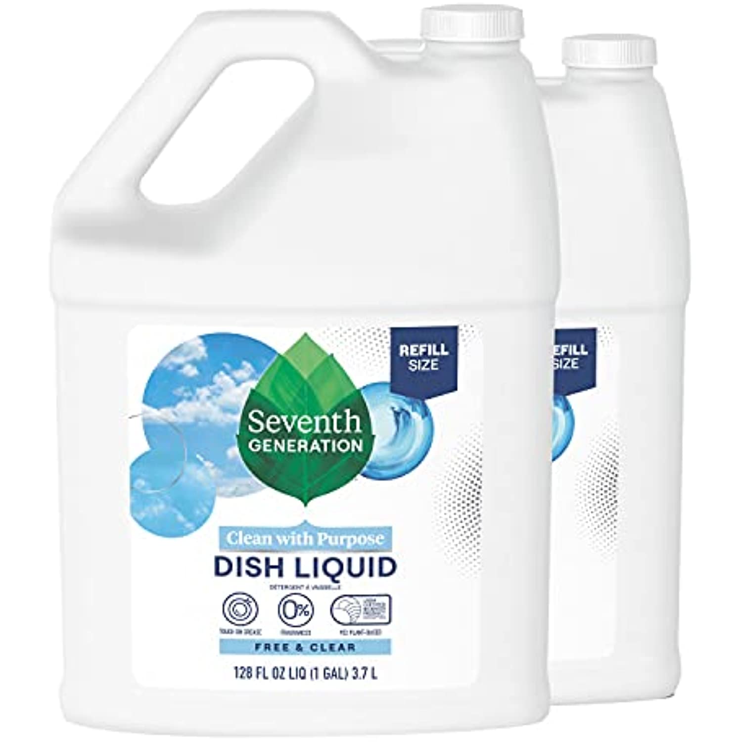 Seventh Generation Dish Soap Liquid Refill Free And Clear Fragrance
