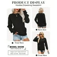 thumbnail image 6 of TARAINYA Women's Long-Sleeve Oversized Sweatshirt Casual Crewneck Solid-Color Pullover with Pocket Design, 6 of 7