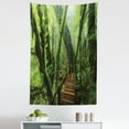 thumbnail image 1 of Forest Tapestry, Entrance to Deep Dark Evergreen Jungle Surreal Extreme Vivid Plants Jungle, Fabric Wall Hanging Decor for Bedroom Living Room Dorm, 5 Sizes, Green Brown, by Ambesonne, 1 of 1