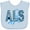 Blue, variant on Inktastic ALS Awareness ribbon Boys or Girls Baby Bib